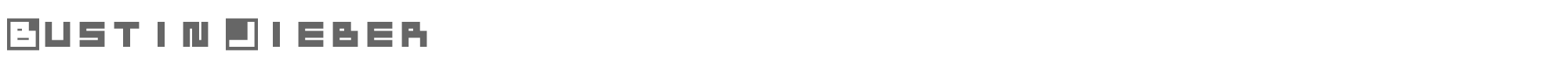 Sample characters Bustin Jieber Font